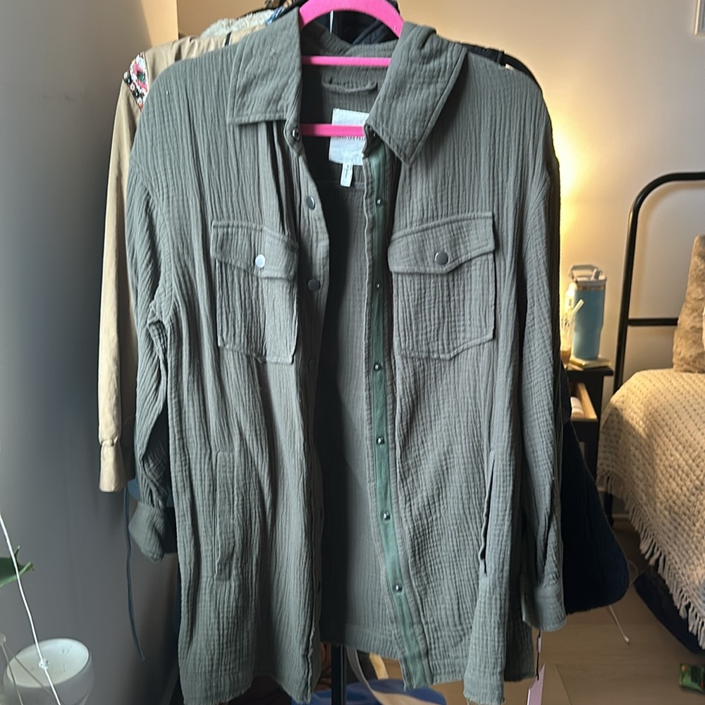 NWT size small Avec Les Filles cotton shirt SZ S